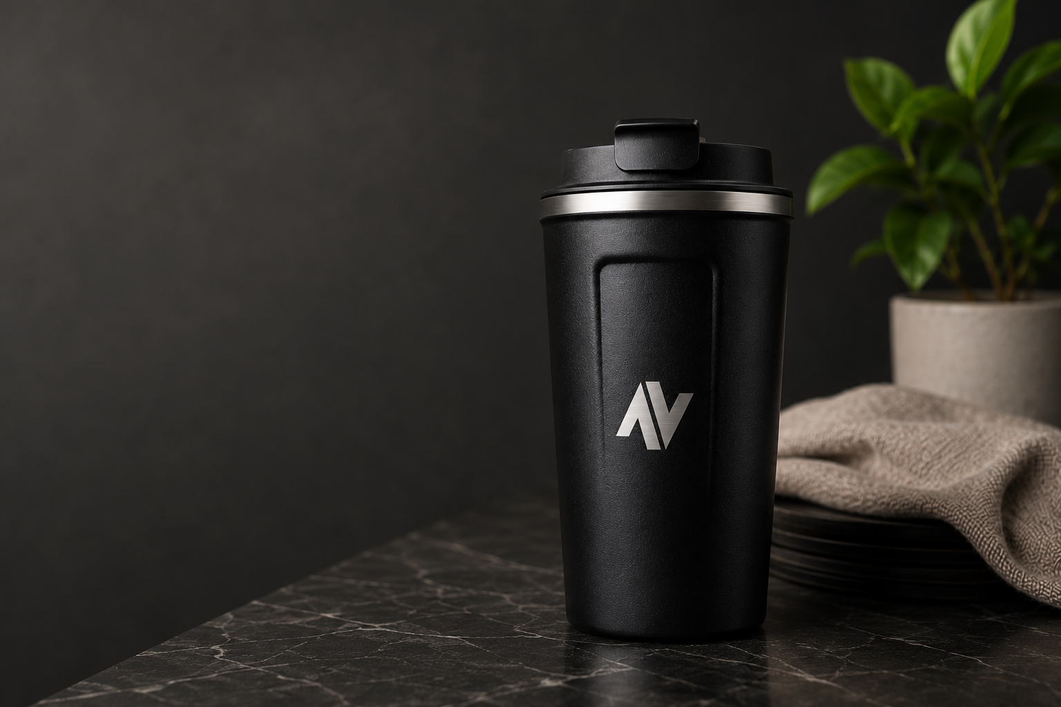 Black Aqua Vibez insulated tumbler